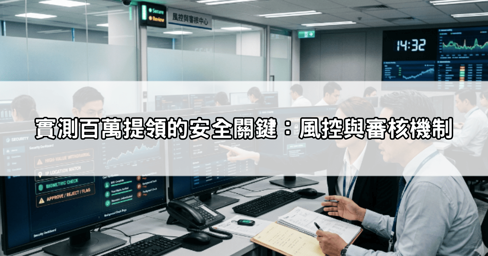 實測百萬提領的安全關鍵：風控與審核機制